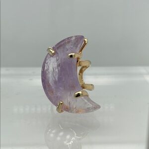 Amethyst Moon crystal ring, adjustable